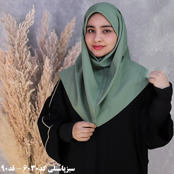 مقنعه رنگی نخی تترون ساده