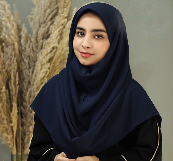 مقنعه کرپ کره ای سرمه ای