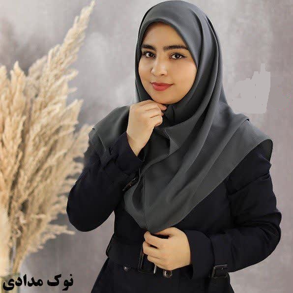 مقنعه نوك مدادي نخي بروجرد